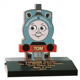 Ruby Red Train with All Polished Black Granite Base