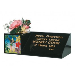 All Polished Black Granite, 3/4 Splayed Ledger