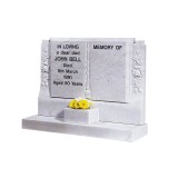 White Carrara Marble with Relief Carved Roses